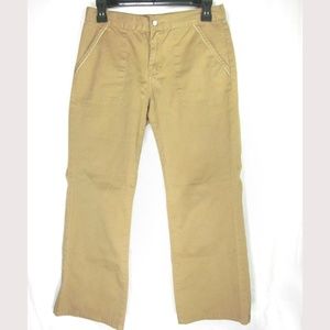 Tommy Jeans Capri Pants Size 7 100% Cotton Khaki